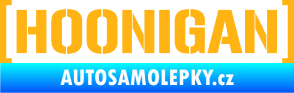 Samolepka Hoonigan nápis světle oranžová