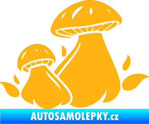 Samolepka Houby 002 pravá světle oranžová