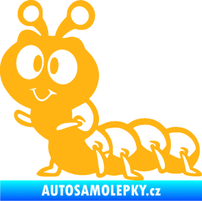 Samolepka Housenka 002 levá světle oranžová