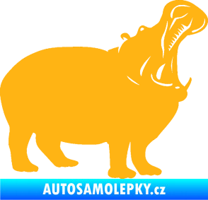 Samolepka Hroch 002 pravá světle oranžová