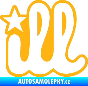 Samolepka ILL 002 světle oranžová