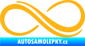 Samolepka Infinity 001 pravá symbol nekonečno světle oranžová