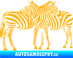 Samolepka Interiér 019 pravá zebry světle oranžová