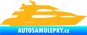 Samolepka Jachta 002 pravá světle oranžová
