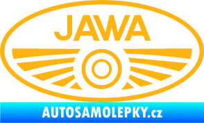 Samolepka Jawa logo světle oranžová