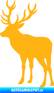 Samolepka Jelen 003 levá světle oranžová