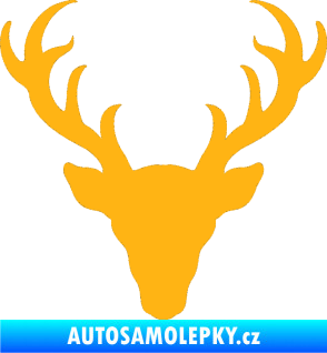Samolepka Jelen trofej 003 světle oranžová