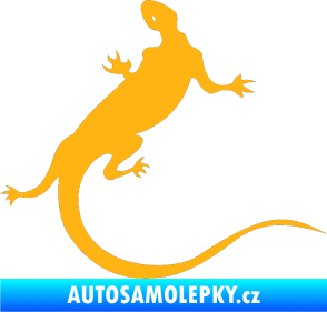 Samolepka Ještěrka 004 pravá světle oranžová