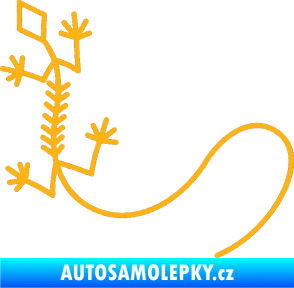 Samolepka Ještěrka 007 levá světle oranžová