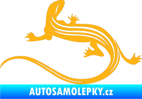 Samolepka Ještěrka 011 levá světle oranžová