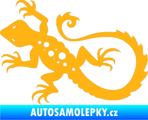 Samolepka Ještěrka 012 levá světle oranžová