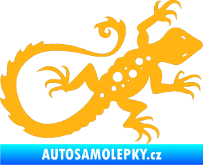 Samolepka Ještěrka 012 pravá světle oranžová