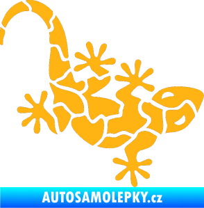 Samolepka Ještěrka 015 pravá světle oranžová