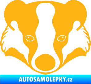 Samolepka Jezevec 001  světle oranžová