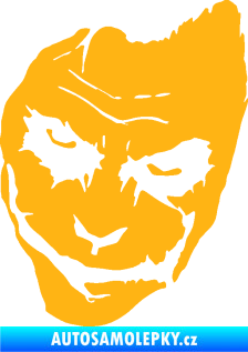 Samolepka Joker 002 levá tvář světle oranžová