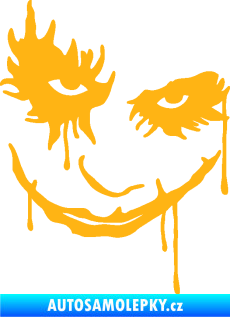Samolepka Joker 003 pravá tvář světle oranžová