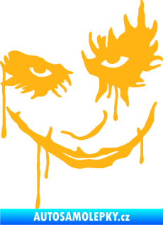 Samolepka Joker 003 levá tvář světle oranžová