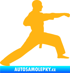 Samolepka Judo 001 pravá světle oranžová
