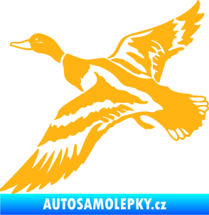 Samolepka Kachna divoká 001 levá kačer světle oranžová