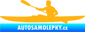 Samolepka Kajakář 003 levá světle oranžová