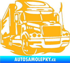 Samolepka Kamion 002 pravá nákladní auto světle oranžová