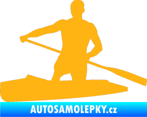 Samolepka Kanoista 002 levá světle oranžová