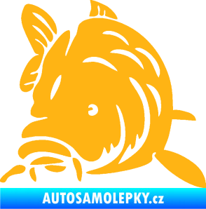 Samolepka Kapr 002 levá světle oranžová