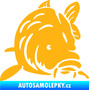 Samolepka Kapr 002 pravá světle oranžová
