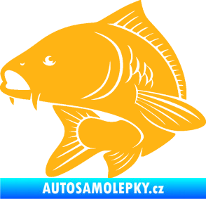 Samolepka Kapr 008 levá světle oranžová
