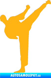 Samolepka Karate 001 pravá světle oranžová