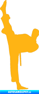 Samolepka Karate 005 levá světle oranžová