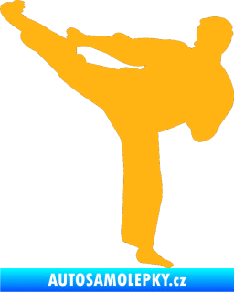 Samolepka Karate 008 levá světle oranžová