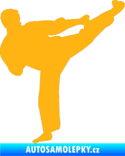 Samolepka Karate 008 pravá světle oranžová