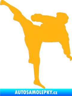 Samolepka Karate 009 levá světle oranžová