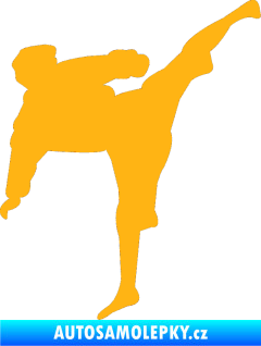 Samolepka Karate 009 pravá světle oranžová