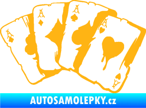 Samolepka Karty 004 světle oranžová