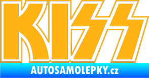 Samolepka KISS světle oranžová