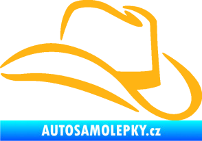 Samolepka Klobouk 002 pravá světle oranžová