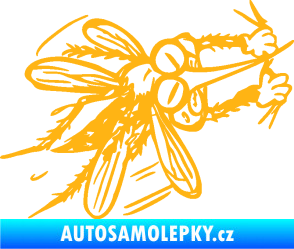 Samolepka Komár 002 pravá světle oranžová