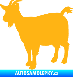 Samolepka Koza 001 levá světle oranžová