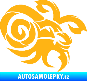 Samolepka Kozoroh 003 pravá světle oranžová