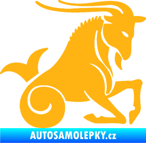Samolepka Kozoroh 004 pravá světle oranžová