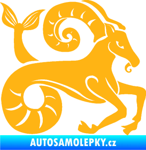 Samolepka Kozoroh 005 pravá světle oranžová