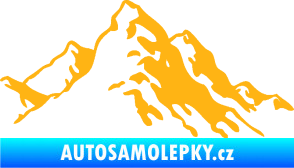 Samolepka Krajina hory 006 pravá světle oranžová