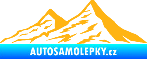 Samolepka Krajina hory 009 levá světle oranžová
