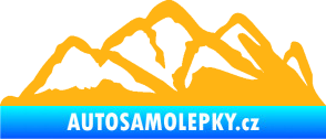 Samolepka Krajina hory 013 pravá světle oranžová