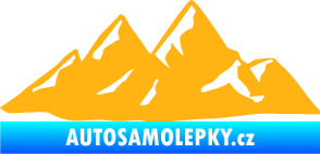 Samolepka Krajina hory 014 pravá světle oranžová