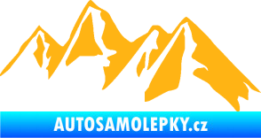 Samolepka Krajina hory 015 pravá světle oranžová