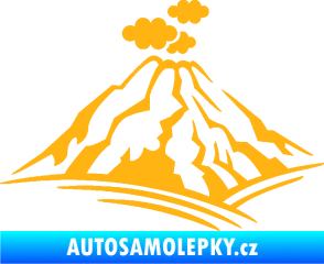Samolepka Krajina hory 018 levá světle oranžová