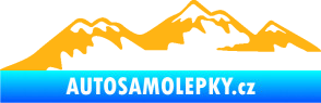 Samolepka Krajina hory 020 levá světle oranžová